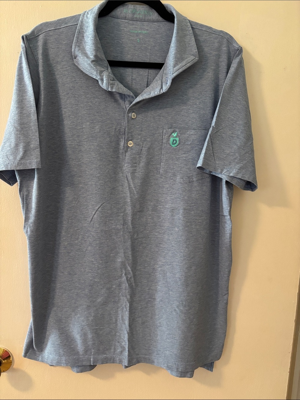 B. Draddy Luxury Men's Blue Short-Sleeve Polo Shirt
